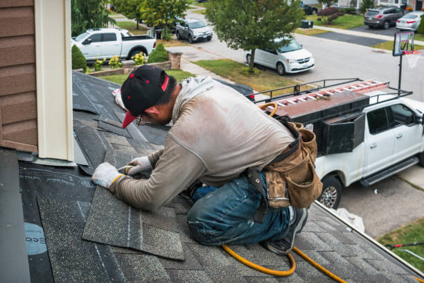 Professional Roofing technician working in Moorestown, NJ